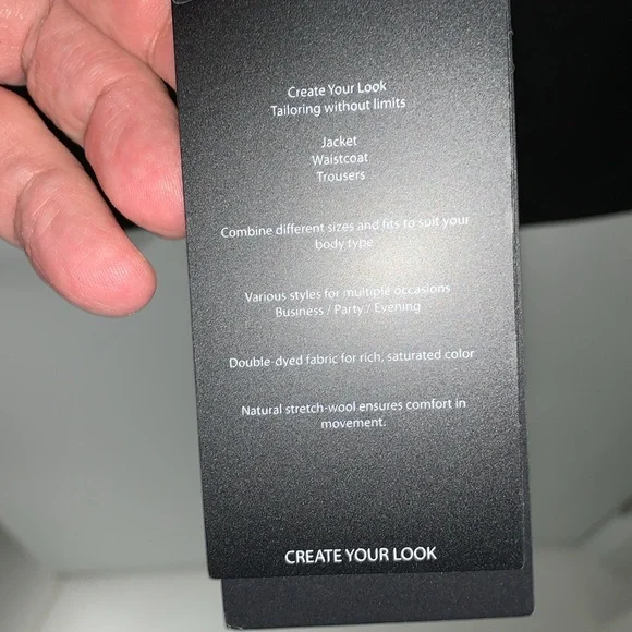 🔥BNWT🔥Hugo Boss “Johnstons1” Mens Suit in Black Sz 46R. Black.Pants Sz 38US - Picture 7 of 17